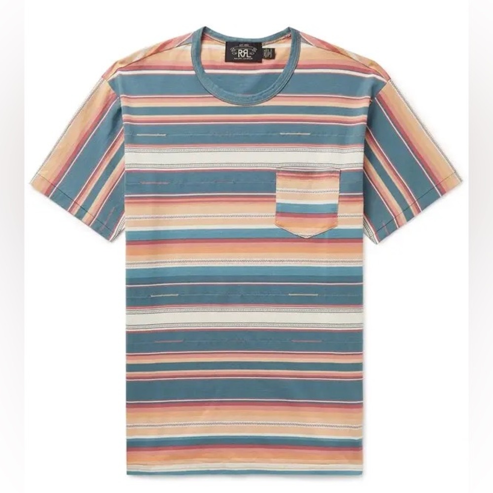 Like New Ralph Lauren Double RL RRL Striped Pocket Tee Short Sleeve Men’s Small
